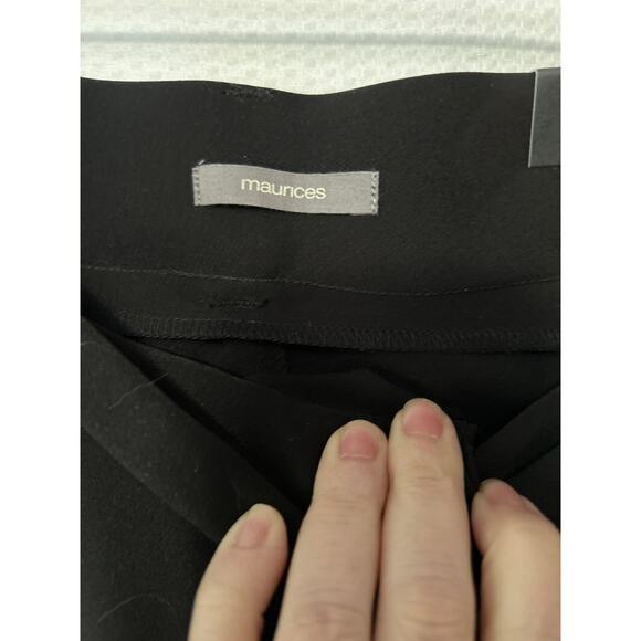 Maurices Black High Rise Trouser Pockets Straight Dress Pants Size 8 Regular NWT - Picture 4 of 9